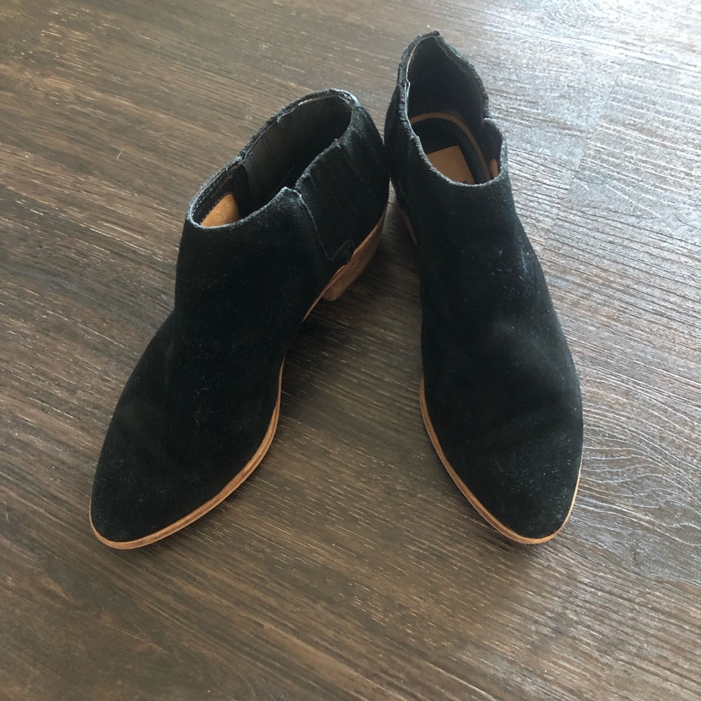Dolce vita suade black booties 8.5